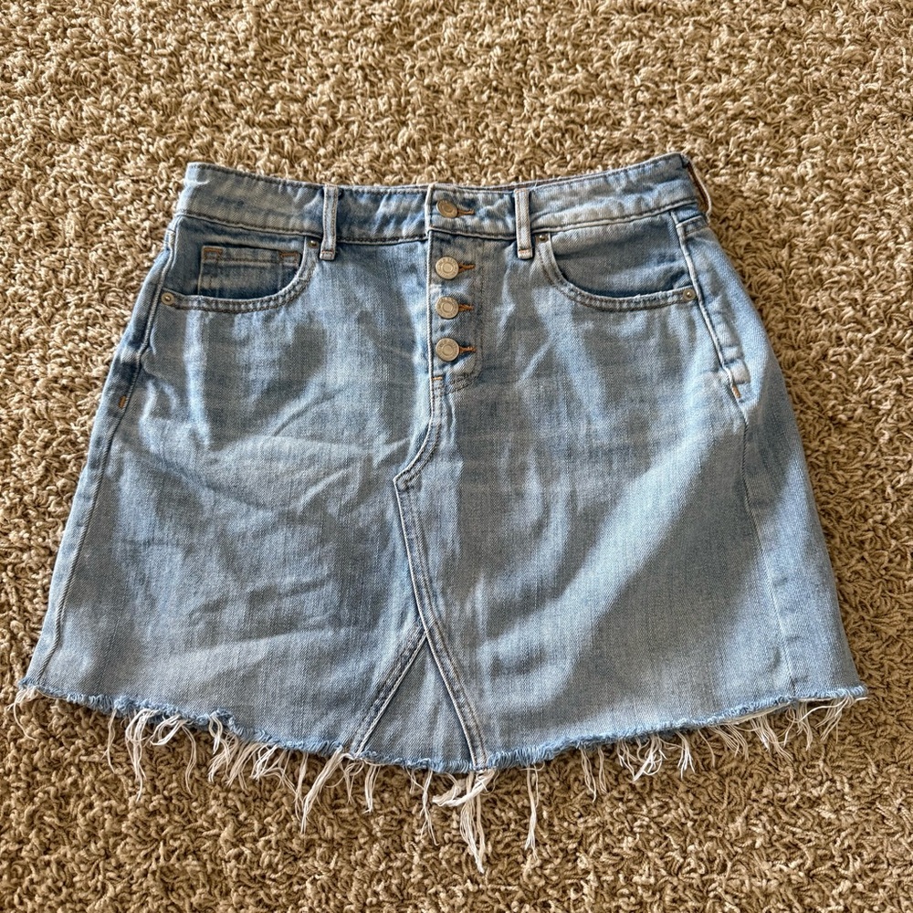 Old Navy Blue A-Line Mini Skirt Casual